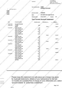 Ulster Bank Statement