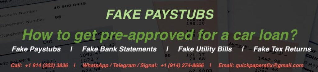 fake paystubs for car loan