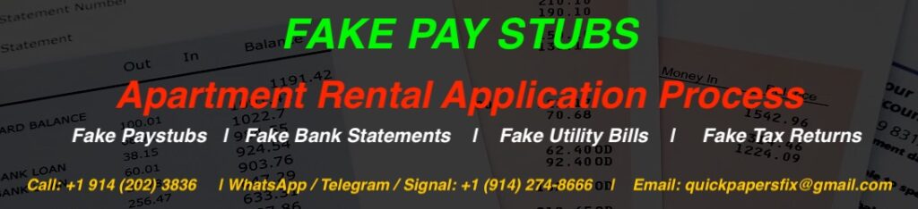 fake paystubs for apartment rental application