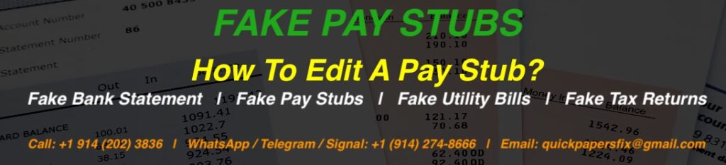 how to edit a pay stub