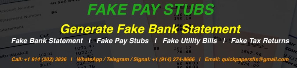 generate fake bank statement