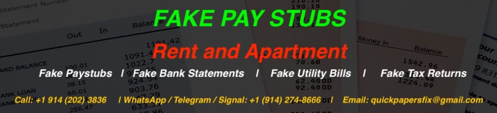 fake pay stubs to rent an apartment